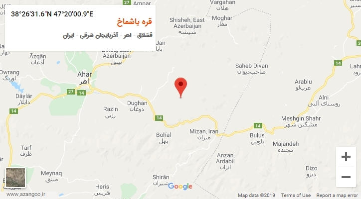 روستای قره یاشماخ بر روی نقشه