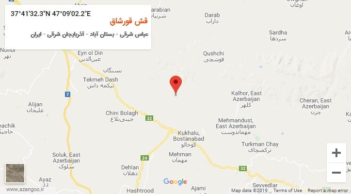 روستای قش قورشاق بر روی نقشه
