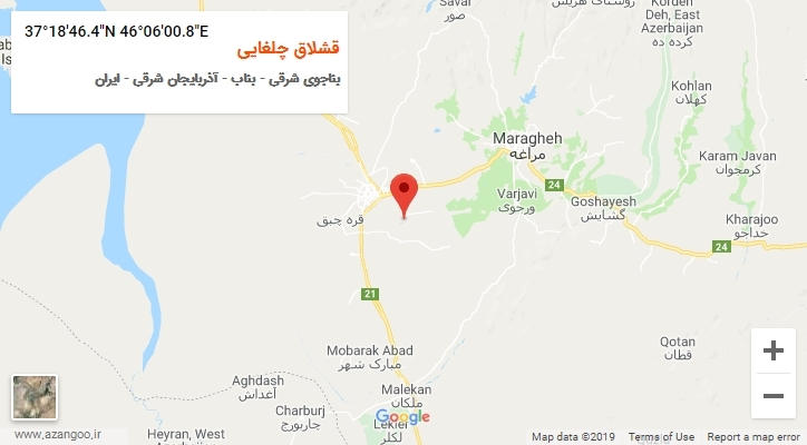 روستای قشلاق چلغایی بر روی نقشه
