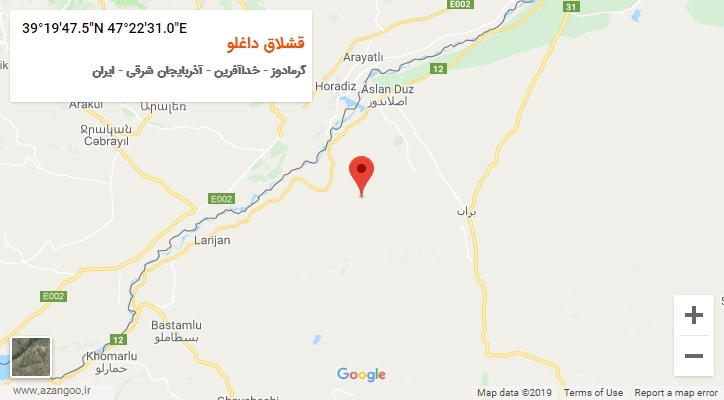 روستای قشلاق داغلو بر روی نقشه
