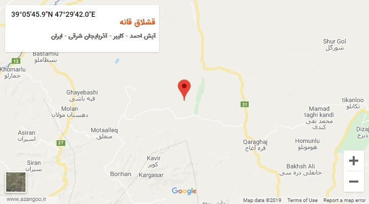 روستای قشلاق قانه بر روی نقشه