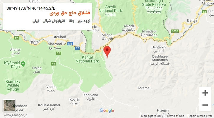 روستای قشلاق حاج حق وردی بر روی نقشه