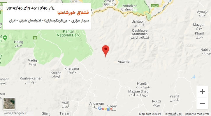 روستای قشلاق خورشاعلیا بر روی نقشه