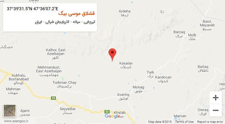 روستای قشلاق موسی بیگ بر روی نقشه