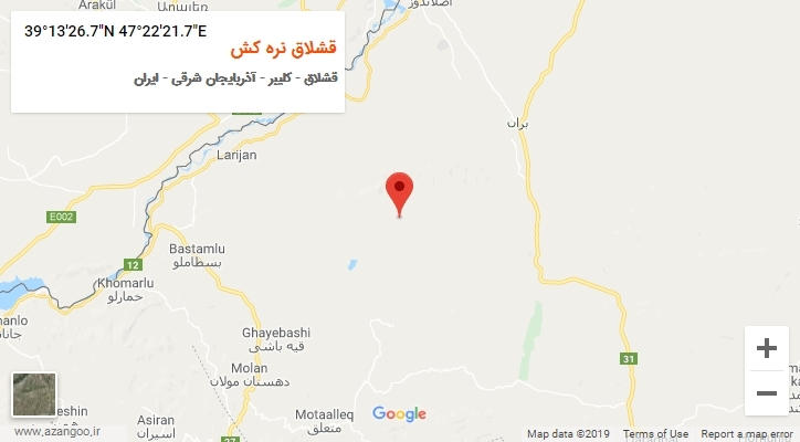 روستای قشلاق نره کش بر روی نقشه