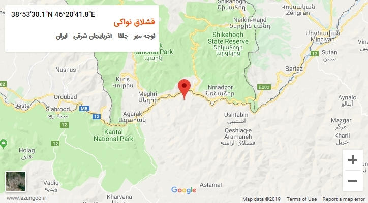 روستای قشلاق نواکی بر روی نقشه