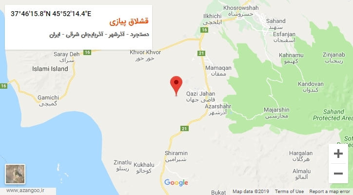 روستای قشلاق پیازی بر روی نقشه
