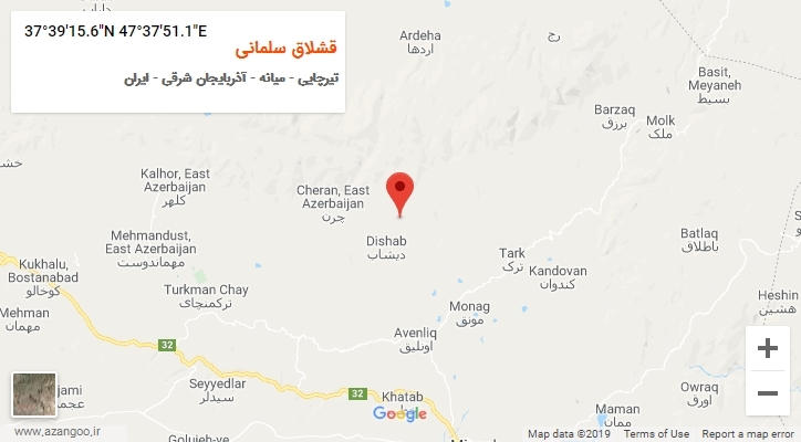 روستای قشلاق سلمانی بر روی نقشه