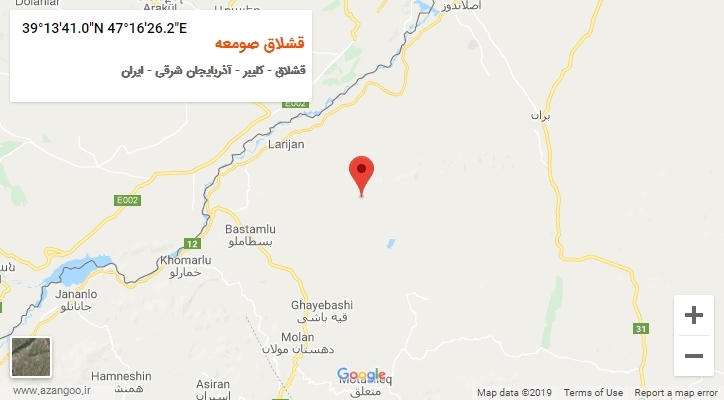 روستای قشلاق صومعه بر روی نقشه