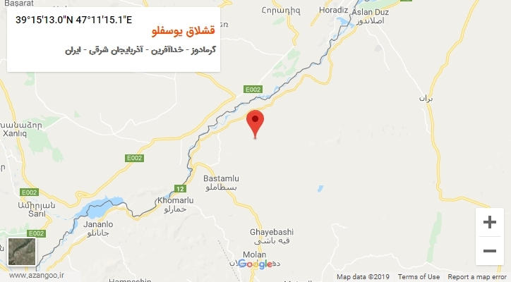 روستای قشلاق یوسفلو بر روی نقشه