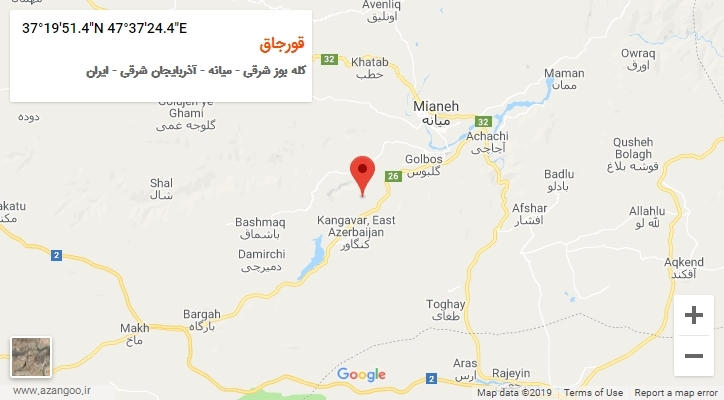 روستای قورجاق بر روی نقشه