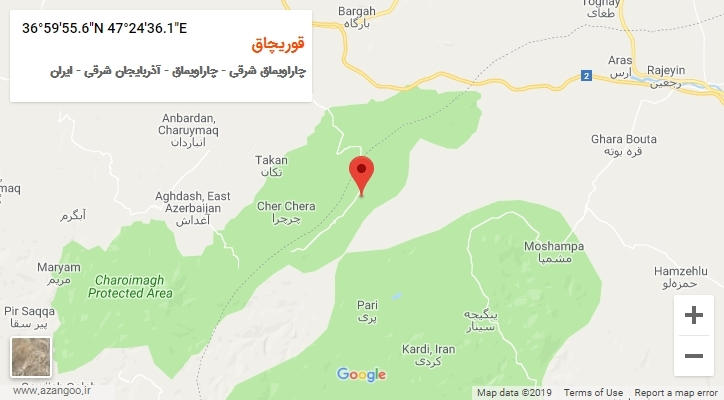 روستای قوریچاق بر روی نقشه