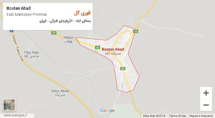 دهستان قوری گل بر روی نقشه