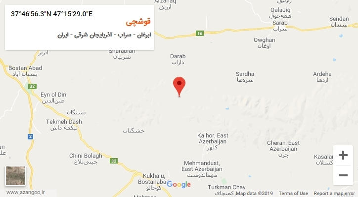 روستای قوشچی بر روی نقشه
