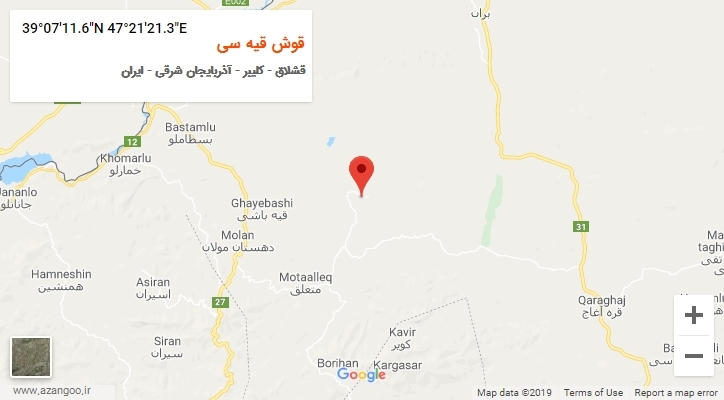 روستای قوش قیه سی بر روی نقشه