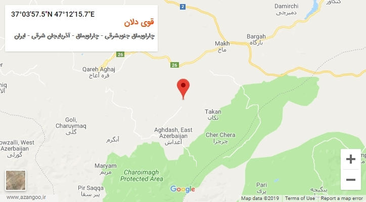 روستای قوی دلان بر روی نقشه