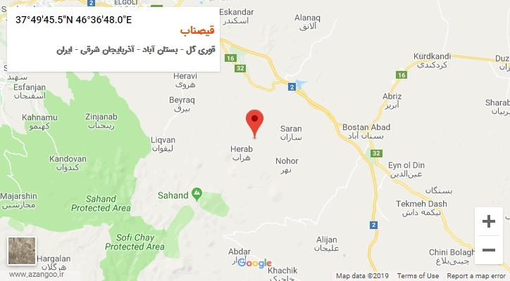 روستای قیصناب بر روی نقشه