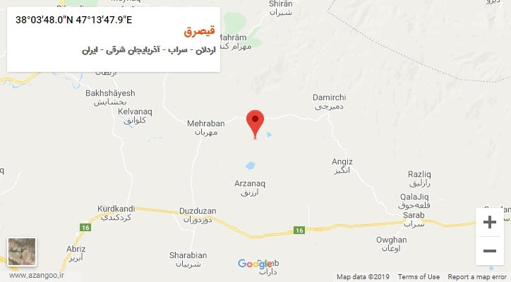 روستای قیصرق بر روی نقشه