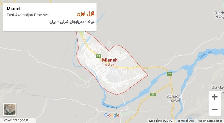 دهستان قزل اوزن بر روی نقشه