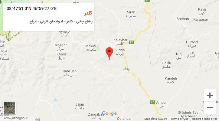 روستای گلدر بر روی نقشه