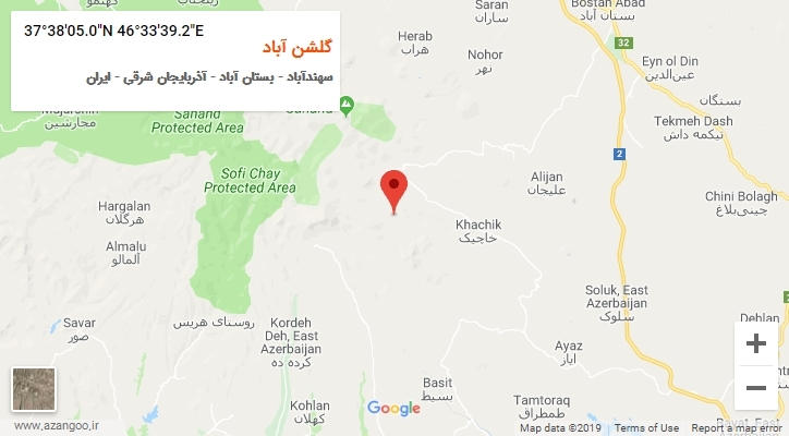روستای گلشن آباد بر روی نقشه