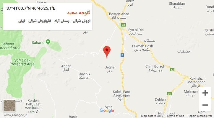 روستای گلوجه سعید بر روی نقشه