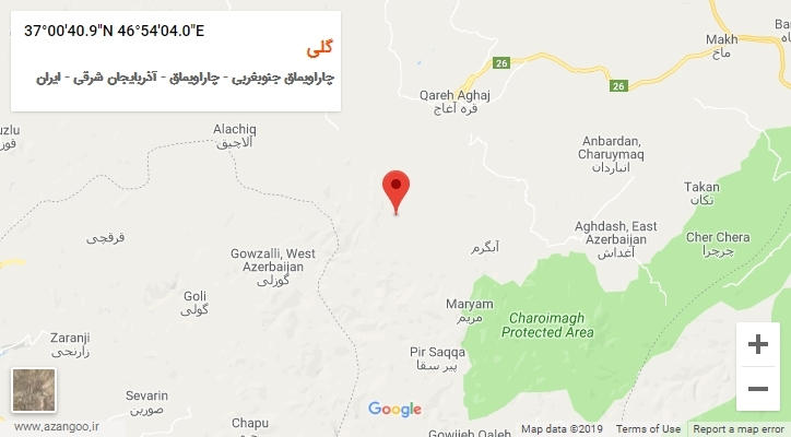 روستای گلی بر روی نقشه