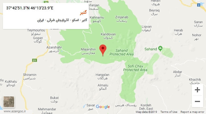 روستای گنبر بر روی نقشه