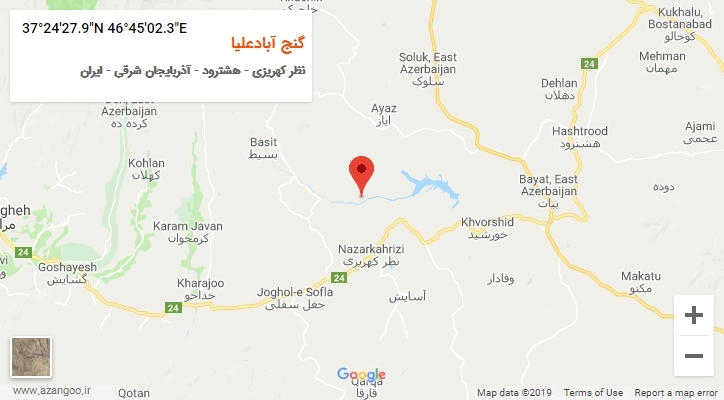 روستای گنج آبادعلیا بر روی نقشه