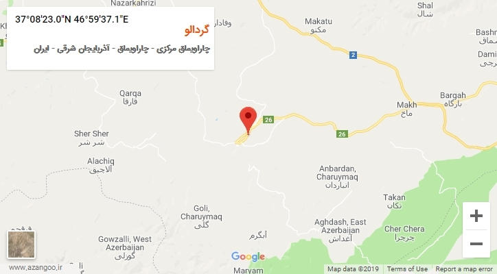 روستای گردالو بر روی نقشه