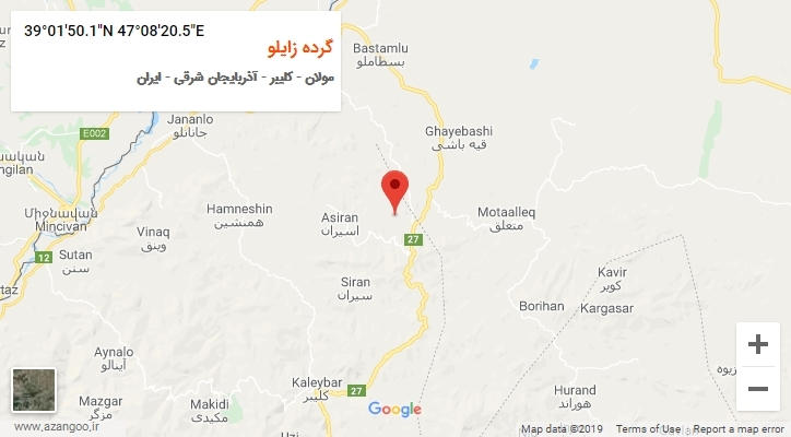 روستای گرده زایلو بر روی نقشه