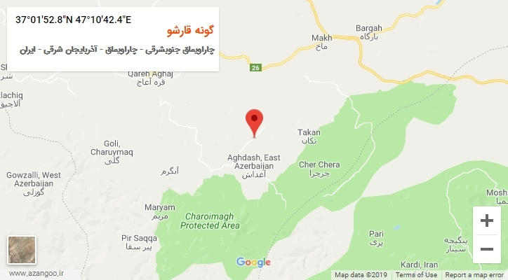 روستای گونه قارشو بر روی نقشه