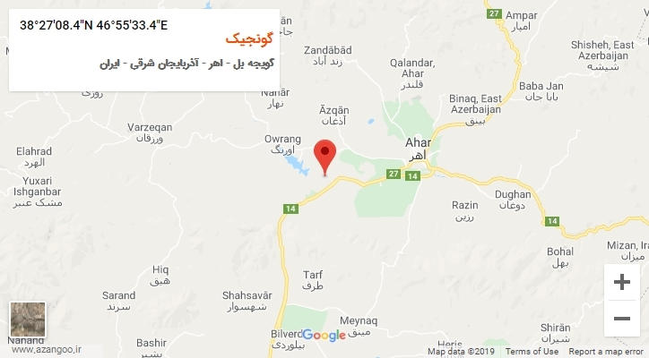 روستای گونجیک بر روی نقشه