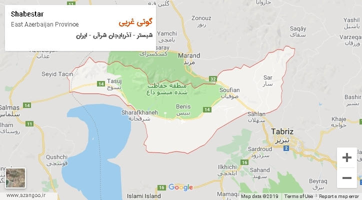 دهستان گونی غربی بر روی نقشه