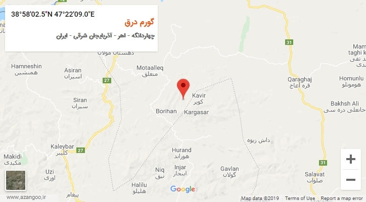 روستای گورم درق بر روی نقشه