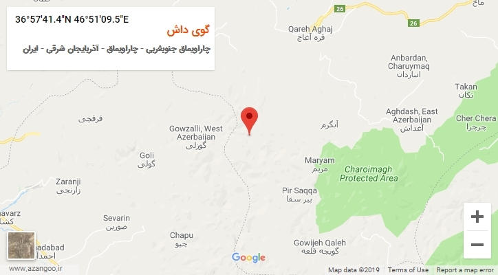 روستای گوی داش بر روی نقشه