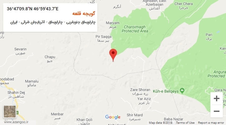 روستای گویجه قلعه بر روی نقشه