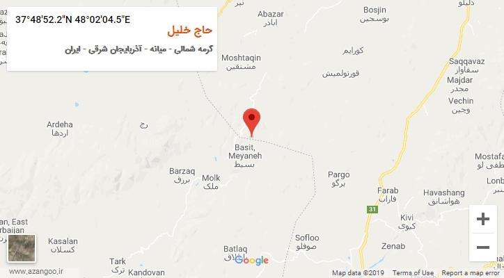 روستای حاج خلیل بر روی نقشه
