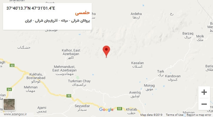 روستای حلمسی بر روی نقشه