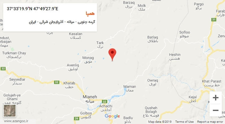 روستای همپا بر روی نقشه