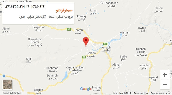 روستای حصارقرانقو بر روی نقشه