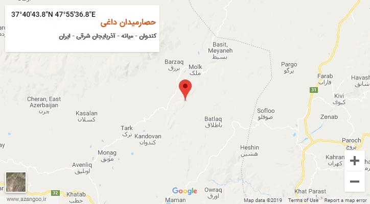روستای حصارمیدان داغی بر روی نقشه