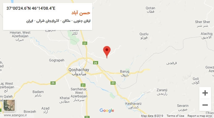 روستای حسن آباد بر روی نقشه
