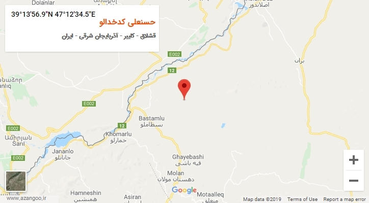 روستای حسنعلی کدخدالو بر روی نقشه