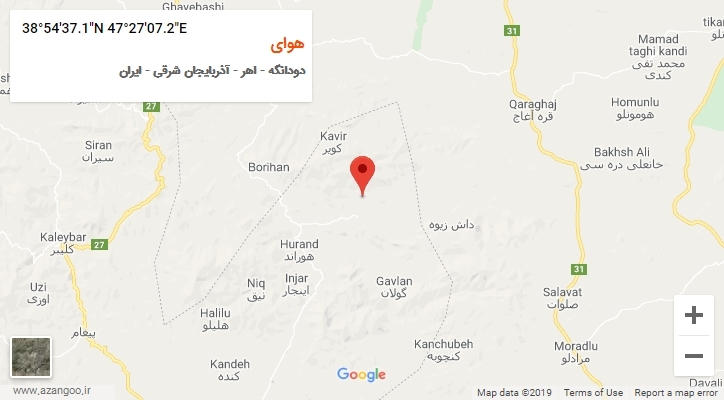 روستای هوای بر روی نقشه