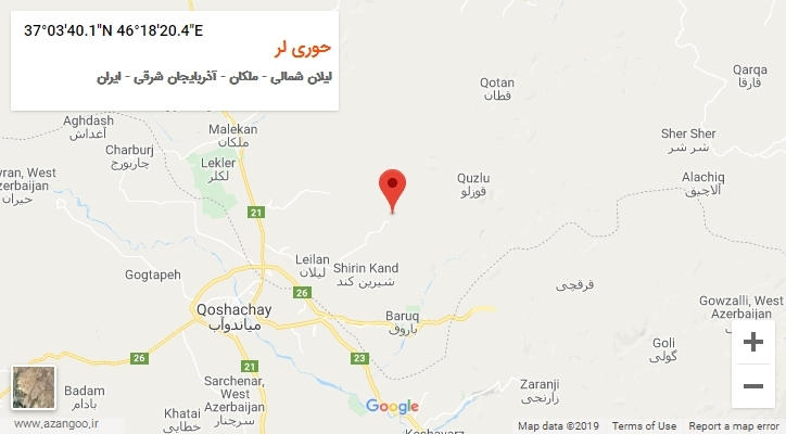 روستای حوری لر بر روی نقشه