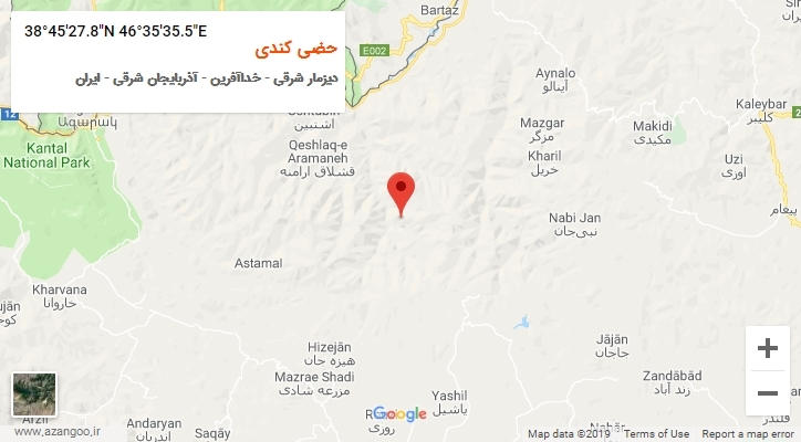 روستای حضی کندی بر روی نقشه