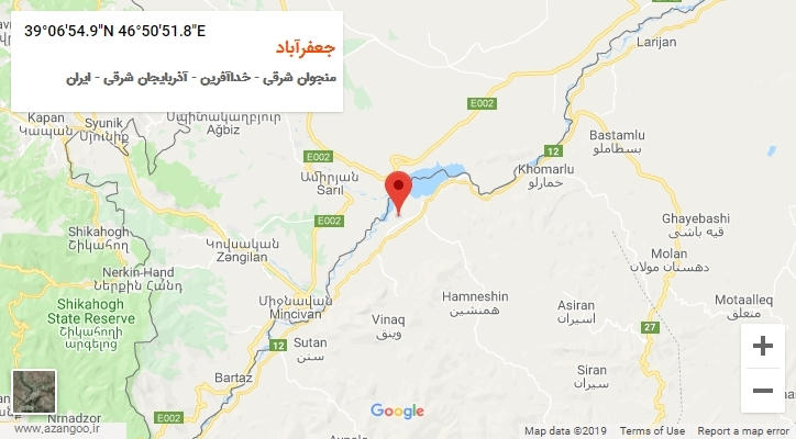 روستای جعفرآباد بر روی نقشه