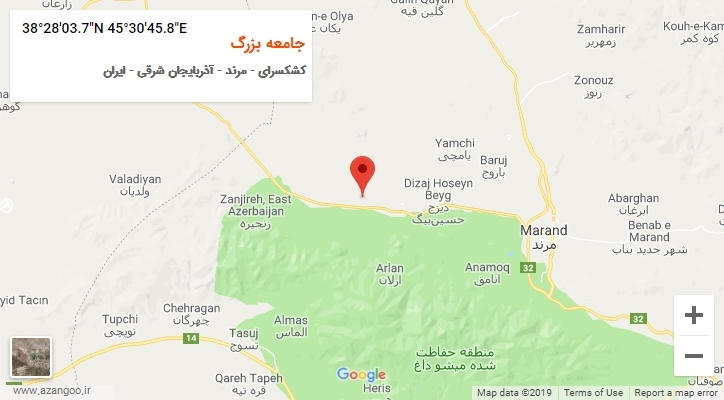 روستای جامعه بزرگ بر روی نقشه