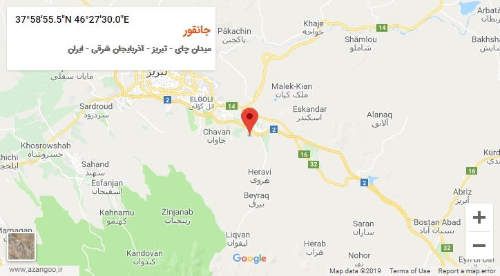 روستای جانقور بر روی نقشه